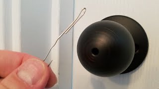 How to Pick Locks of Indoor Bedroom Bathroom with Paper Clips [upl. by Aerdua]