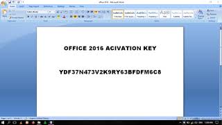 100 WORKING MS OFFICE 2016 PRODUCT KEY [upl. by Nanine]