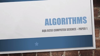 ALGORITHMS  AQA GCSE Computer Science  Paper 1  Revision  WHAT IS AN ALGORITHM [upl. by Etnaihc833]