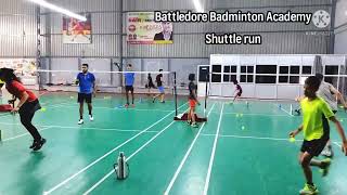 Battledore Badminton Shuttle run session [upl. by Trimble]