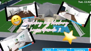 Building my bloxburg house episode 2 building bedrooms ⭐️⭐️ [upl. by Audette]