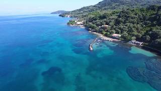 Moraitika  Messonghi and arounds from the air by drone 4K [upl. by Oicirbaf]