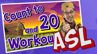 Count to 20 and Workout  ASL Version  Jack Hartmann Counting Song [upl. by Soisanahta]