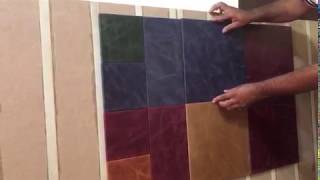 Leather Wall Tile Installation [upl. by Urian65]