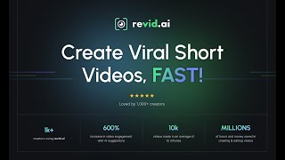 revidai  Create Viral Short Videos FAST [upl. by Aryk]