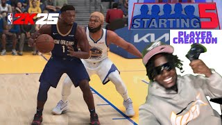 NBA 2k25 STARTING 5  GOAT BUILD CREATION EPISODE 1 B3TCOIN VS swaggoriginal bagwork nba2k25 [upl. by Krasner]