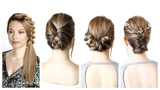 5 Easy Updos for Medium to Long Hair perfect for Prom Wedding [upl. by Downall]