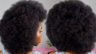 THE PERFECT AFRO TUTORIAL  4C NATURAL HAIR [upl. by Einnoc]