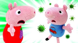 George no se lava las manos Juguetes Peluches Videos de Peppa Pig [upl. by Corydon]