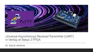 UART in Verilog on Basys3 FPGA using PuTTY [upl. by Ellerrad]