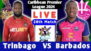 Barbados Royals vs Trinbago Knight Riders  28th Match  TKT vs BR I CPL 2024 I Cricfame [upl. by Elleyoj]