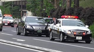 要人車列中華人民共和国 楊国務委員車列ピーピッピッピッ車列通過直前慌しい交通規制 Peoples Republic of China Motorcade 20175 [upl. by Ransome]