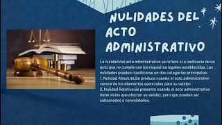 Función administrativa y el acto administrativo caracteres y nulidades del acto administrativo [upl. by Stoll]