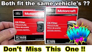 Motorcraft FL910S Oil Filter vs Motorcraft FL400S Oil Filter Comparison [upl. by Farlee403]