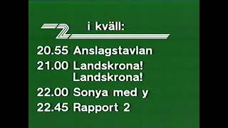 TVPejling och Tv2Tablå  klocka  19811102 [upl. by Amandi687]