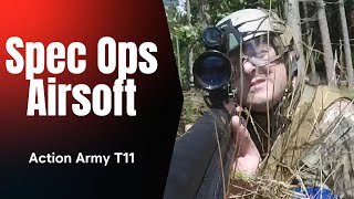 Spec Ops Airsoft with the Action Army T11 [upl. by Nydroj424]