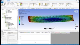 Ansys Mechanical Tutorial 3 Design and simulate steel bridge with Ansys [upl. by Yeargain730]