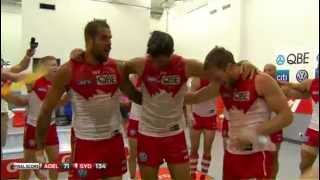 SwansTV Swans sing the song R3 2014 [upl. by Ylremik544]