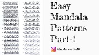 100 Easy Mandala Patterns For Beginners Part1 [upl. by Paulsen]