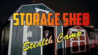 Storage Shed Stealth Camp and MRE Meal  Inspired By Camping With Steve [upl. by Nosila]