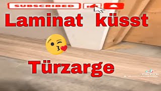 ❤️Laminat  Parkett küsst Tür Zarge Bodenbelag richtig einbauen ✔️🔔 [upl. by Candy467]