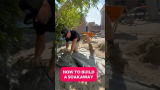 We built a soakaway to stop water buildup landscaping diy construction [upl. by Ardnuaet]