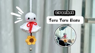 Crochet Teru Teru Bozu  Japanese weather doll  Hanging decorations  Hướng dẫn móc búp bê cầu nắng [upl. by Mac401]