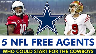 5 NFL Free Agents Who Could Start For The Cowboys Ft DeAndre Hopkins Robbie Gould  Cowboys Rumors [upl. by Aydan]