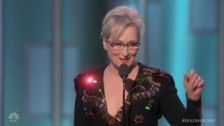 Meryl Streep powerful speech at the Golden Globes 2017 [upl. by Aker]