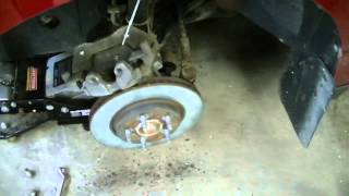 Front Brake Pad Changeout 2008 Ford Escape [upl. by Aulea387]