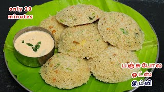 இன்ஸ்டன்ட் ஓட்ஸ் இட்லி Healthy Oats Idly in 20minutes Instant idly recipe easy healthy breakfast [upl. by Alyag]