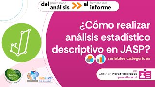 ¿Cómo realizar un análisis estadístico para variables nominales u ordinales en JASP [upl. by Atinehs]