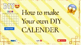 DIY calendar 🗓️ special for new year🎉🤩2024howtomakediy calendarhow to make a calendar 🗓️ 😍 [upl. by Lias301]