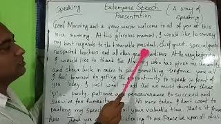 Extempore Speech for Presentation A Simple Speaking Pattern [upl. by Mikahs]