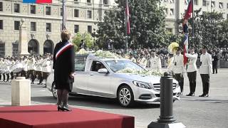 Funeral de Estado del expresidente Aylwin Homenaje de la Pdta Bachelet [upl. by Ehcropal]