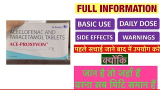 Ace proxyvon tablet Full Information In Hindi  Uses  Side effects  Dosage [upl. by Eednyl]