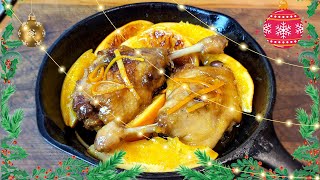 CUİSSES de CANARD CONFİTES À LORANGE recette parfaite pour un réveillon à 2 [upl. by Eednim800]