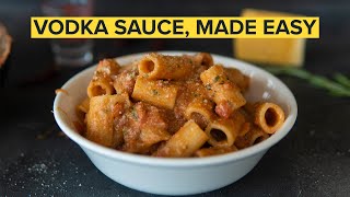 how to make the EASIEST PASTA WITH VODKA SAUCE at home [upl. by Virge231]