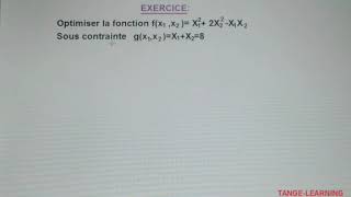 Comment Optimiser une fonction  Lagrangien Matrice Hessienne bordée [upl. by Eeryt499]