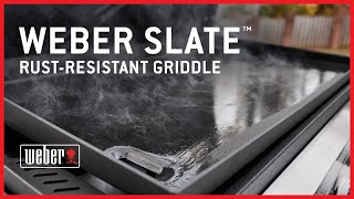 New 2024 Slate RustResistant Griddle Introduction  Weber Grills [upl. by Annairba34]