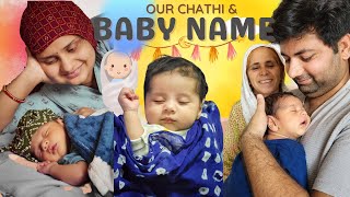 Our Baby Name and chathi Function Humne itni late chathi kyu manai  Priya Rao Baby Name [upl. by Aluk919]