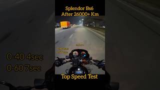 Splendor Bs6 Top Speed Test 🔥 splendor splendorspeedtest speedtest splendorstatus shorts rider [upl. by Massimiliano]