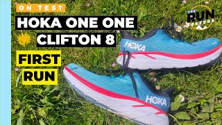 Hoka Clifton 8 First Run Review Early verdict on Clifton 7 successor [upl. by Yonit]