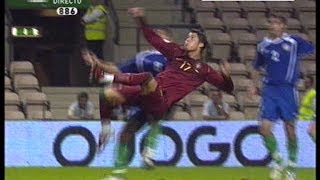 Cristiano Ronaldo disallowed super goal PortugalAzerbaijan 07102006 [upl. by Ahsekal950]