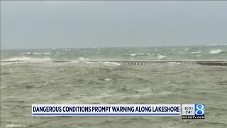 NWS Waves as high as 10 feet possible on Lake Michigan [upl. by Esetal]