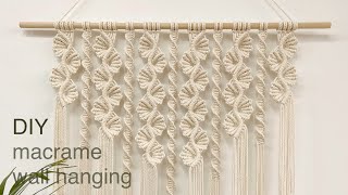 DIY  macrame leaves wall hanging  마크라메 나뭇잎 월 행잉 [upl. by Aloel]