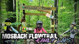 Mosbach Flowtrail Krambe Rampe mit der Family MTB Enduro Trailpark [upl. by Asirrom]