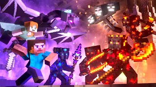 Nether VS The End  Alex and Steve Life Minecraft Animation [upl. by Rock]