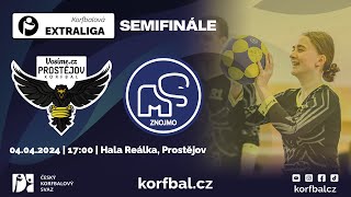 SEMIFINÁLE  ČESKÁ KORFBALOVÁ EXTRALIGA  VOSÍMECZ PROSTĚJOV VS ZNOJMO  1700 [upl. by Egedan]