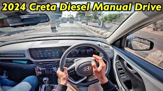 2024 Creta Diesel Manual City Drive 🔥Aayushssm [upl. by Adnohs]